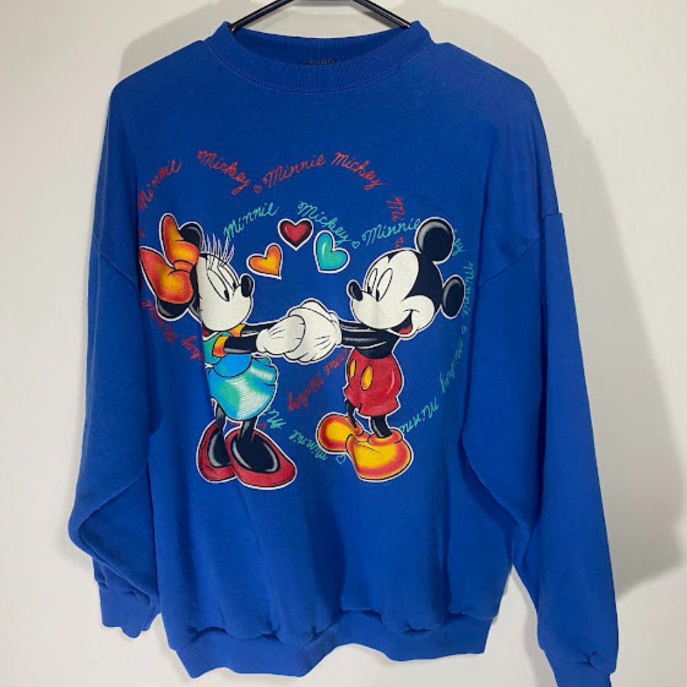 Vintage Mickey and Minnie Mouse Crewneck Sweatshirt